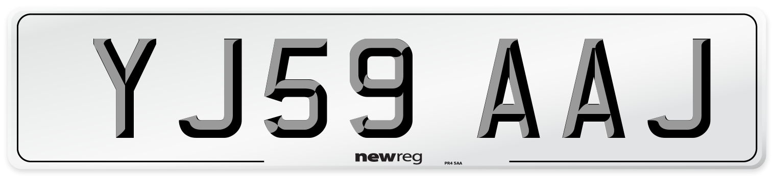 YJ59 AAJ Number Plate from New Reg
